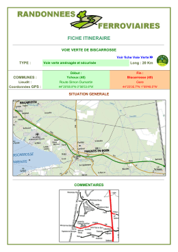 fiche itineraire - Inventaires Ferroviaires De France