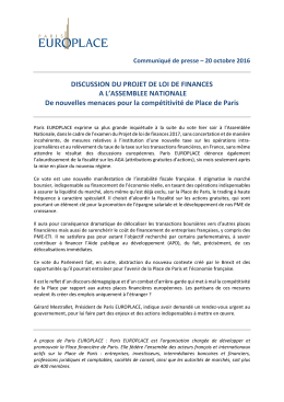 DISCUSSION DU PROJET DE LOI DE FINANCES