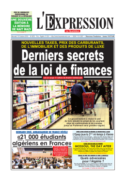 Mercredi 19 Octobre 2016