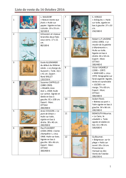 Catalogue de vente