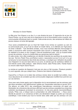 Voir la lettre au Consistoire