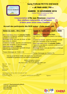 5eme FORUM PETITE ENFANCE