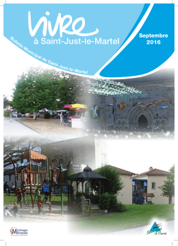 Bulletin municipal septembre 2016 - Mairie de Saint-Just-le