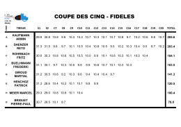 COUPE DES CINQ