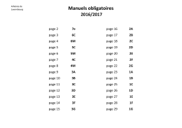 Manuels obligatoires - Athénée de Luxembourg