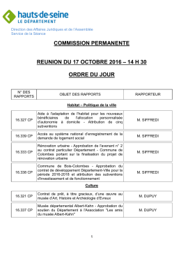commission permanente reunion du 17 octobre 2016 &ndash; 14 h 30