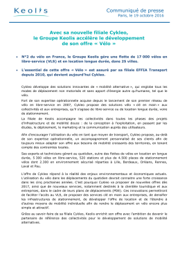 Communiqu&eacute; de presse