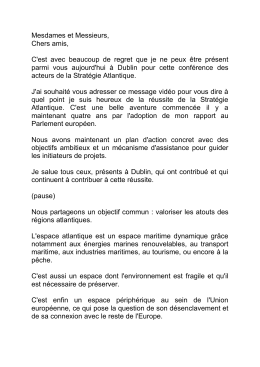 Mesdames et Messieurs, Chers amis, C`est avec beaucoup de