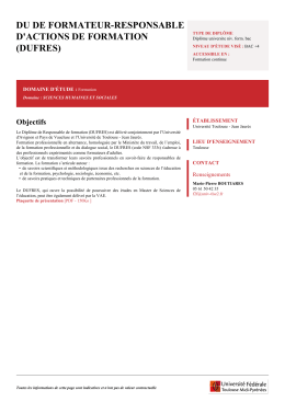 du de formateur-responsable d`actions de formation (dufres)