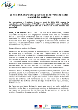 CP IAR chef de file Prot&eacute;ines France 16.10.16