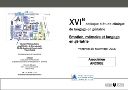 Emotion, mémoire et langage en gériatrie