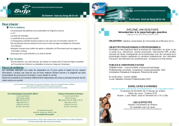 Fiche diplôme - Service Universitaire de Formation Permanente