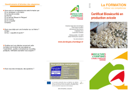 La FORMATION - Chambre d`Agriculture de la Dordogne