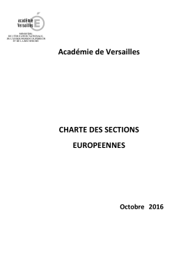 Charte des sections europ&eacute;ennes