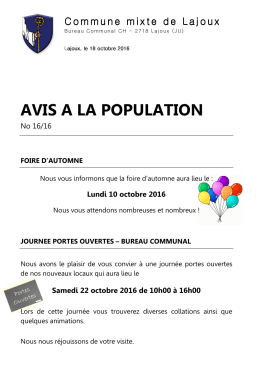 avis a la population