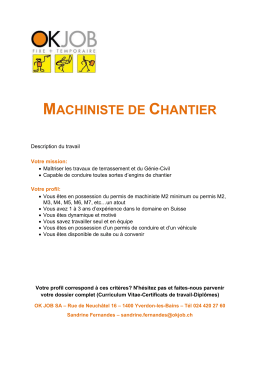 machiniste de chantier