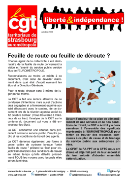 Feuille de route ou feuille de d&eacute;route