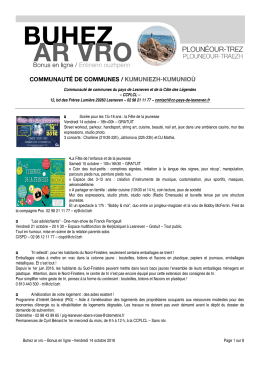 Bonus Bim du vendredi 14 octobre - Commune de Ploun&eacute;our-Trez