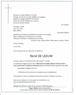 Page 1 | Nathalie et Didier ROME-DE LEEUW, Philippe DE LEEUW