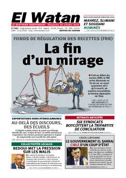 La fin d`un mirage