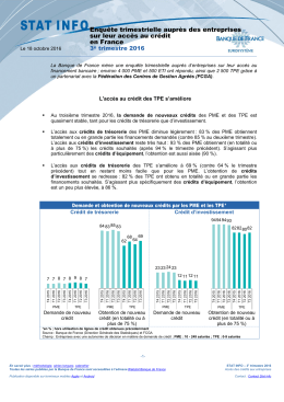 Stat info - Enqu&ecirc;te trimestrielle aupr&egrave;s des