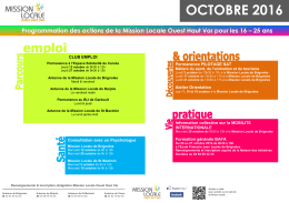 Ateliers anim&eacute;s par la Mission Locale