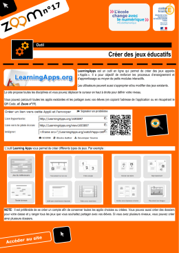 Cr&eacute;er des jeux &eacute;ducatifs