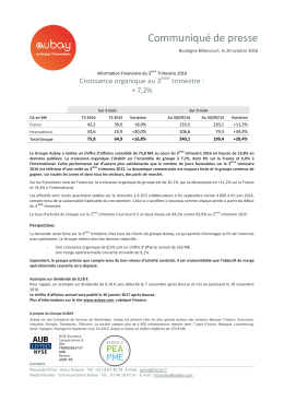 Communiqué de presse