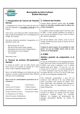 2016 10 Bulletin d`information - Municipalit&eacute; de Saint