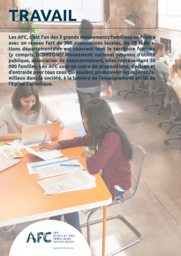 travail - Les Associations Familiales Catholiques