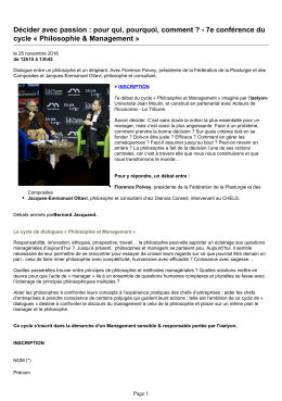 D&eacute;cider avec passion : pour qui, pourquoi, comment