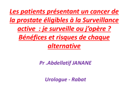 Les patients présentant un cancer de la prostate