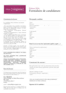 Télécharger le Dossier de candidature 2016