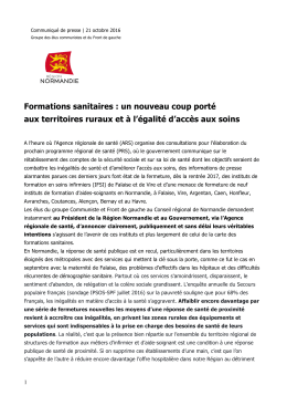 Formations sanitaires : un nouveau coup port&eacute;