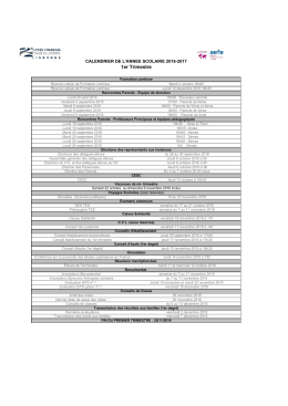 Calendrier Trimestriel