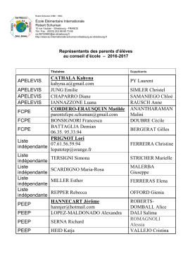 représentants des parents 2016-17 affichage extérieur