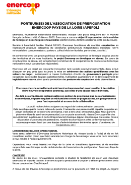 porteur(se) de l`association de prefiguration enercoop pays de