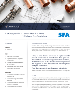 SFA Group (en français), Leader Mondial dans l`Univers