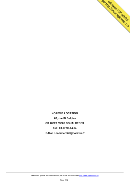 catalogue immobilier NOREVIE LOCATION DOUAI CEDEX