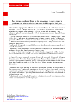 19/10/2016 - Des données disponibles et de nouveaux records pour