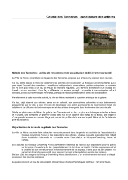 Dossier de candidature