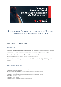 Télécharger le règlement - Concours international de musique