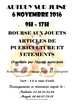 Inscription bourse aux jouets 2016
