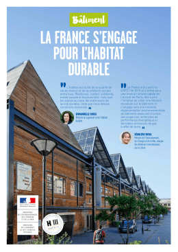 la france s`engage pour l`habitat durable