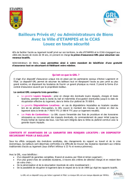 Bailleurs Privés et/ ou Administrateurs de Biens Avec la