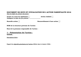 B - L`EVALUATION DE L`ACTION à réaliser au terme de l`action