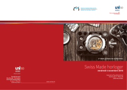 Swiss Made horloger - Universit&eacute; de Neuch&acirc;tel