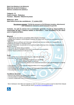 Attach&eacute;e / Attach&eacute; de presse