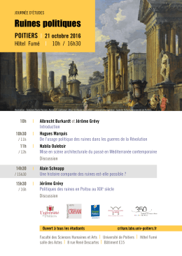 Ruines politiques - Université de Poitiers