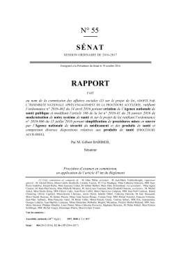 0-Rapport agences sanitaires et produits de sant&eacute;